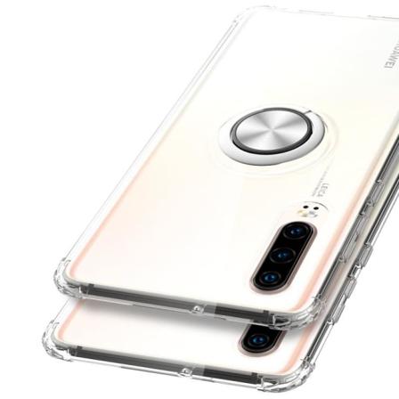 Huawei P30 Stöttåligt Skal Med Ringhållare Fresh Transparent