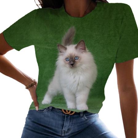 Kortärmade Kvinnor T-shirts Med Rund Hals
