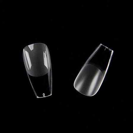 500 st genomskinliga nagelspetsar, mjuka gel nagelspetsar med full täckning för