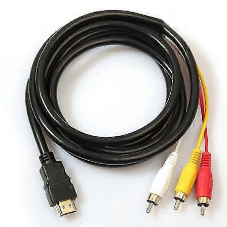 HDMI till RCA 1.5m Ljud Video Kabel Adapter Sändare Med Guldpläterad Kontakt Och Ren Kopparkärna