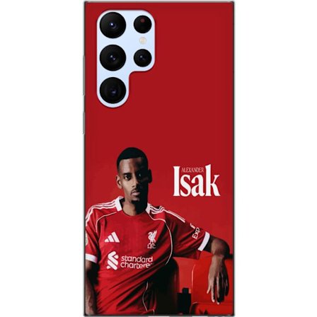 Kompatibel Mobilcover til Samsung Galaxy S22 Ultra 5G Alexander Isak plakat Liverpool fodboldtrøje Sverige landsholdet angriber Premier League angreb