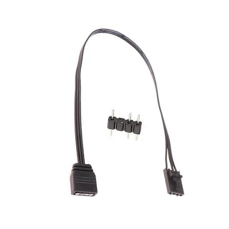 4-PIN RGB til Standard ARGB 3-Pinner 5V Adapterkontakt RGB-kabel 25cm