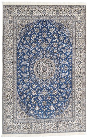 Nain Fine 9La Vloerkleed Handgeknoopt 203X310 Grijs/Beige Perzië/Iran