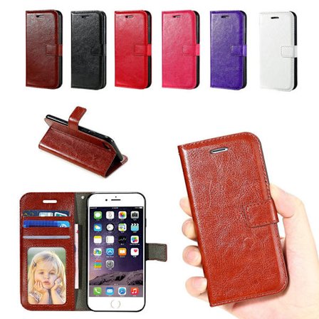 Plånboksfodral iPhone 6/6S l KREDITKORT l BRUN