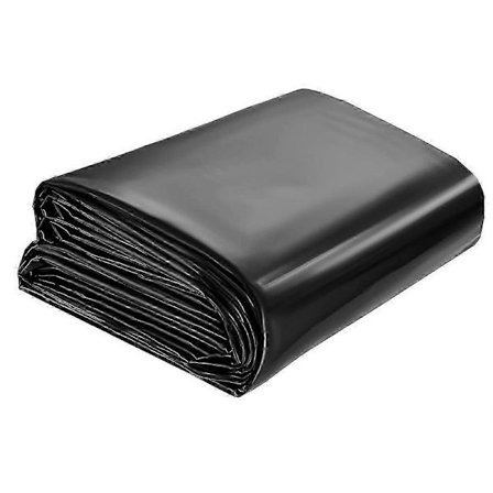 7x10 ft Damforing, HDPE Tykkelse Fiskedamsforinger egnet til udendørs damme, Damforing egnet til vandfald, Fisk Sort