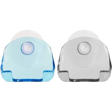 Sugkoppholder for barberhøvel, sugekoppholder, barberhøvel, barberhøvelholder for dusj (blå + grå)