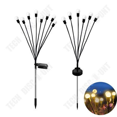 Have lampe - TECH DISCOUNT - Solcelle LED lampe - IP65 - Varmt lys - 2 pakke