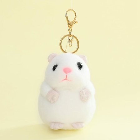 Söta hamster 4" plyschprydnader gosedjur nyckelring berlock handväska hänge