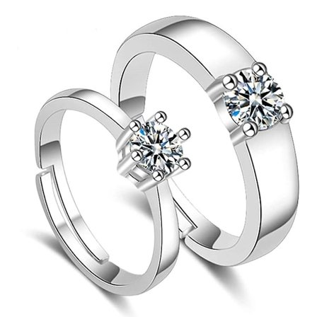 2 st matchande ringar par ringar set par ringar silver