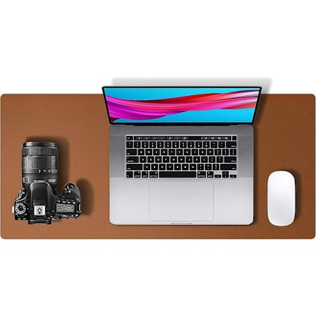 Læder Skrivebordsunderlag, Musemåtte, Kontor Skrivebordsmåtte, Skridsikker PU Læder Skrivebordsbeskytter, Laptop Skrivebordsunderlag