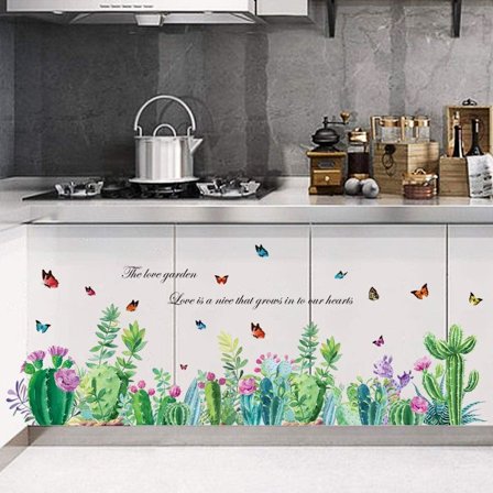 Seinätarrat Kaktus Kukat Seinätarra Trooppinen Kasvi Seinäkoriste