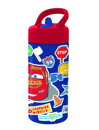 Biler Biler, Vandflaske Med Sugerør - Multi/patterned - ONE SIZE