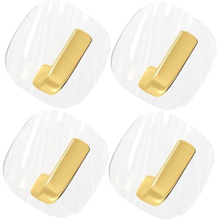 4 st Väggdekorativa Handdukskrokar Hängare Tungt Laga Hängare Klädhängare Akryl Vägg Hängande Förvaring Krok Badrums Hängare Stick On Krokar Ingen Pun