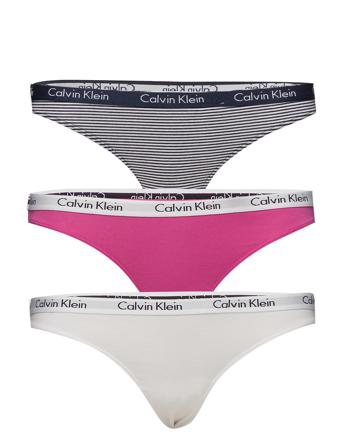 Thong 3Pk Stringtruse Undertøy Multi/mønstret Calvin Klein