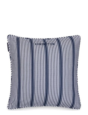 Lexington Home Logo Organic Cotton Velvet Pillow Cover - Navy - 50X50