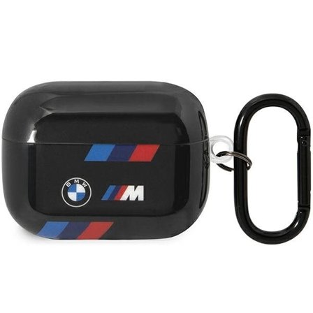 BMW BMAP222SOTK AirPods Pro 2 gen suojakuori musta/musta Tricolor Raidat