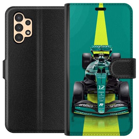 Kompatibelt Lommeboketui til Samsung Samsung Galaxy A13 Aston Martin Formel 1-bil i grønt racingdesign med moderne studiofølelse