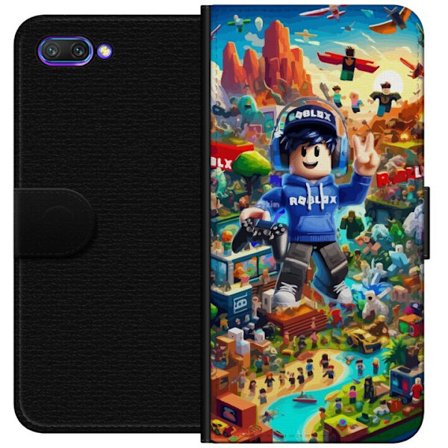 Yhteensopiva Lompakkokotelo Honor Honor 10 Suuri yksityiskohtainen Roblox-maailma täynnä hahmoja, seikkailuja ja värikkäitä ympäristöjä, täyd