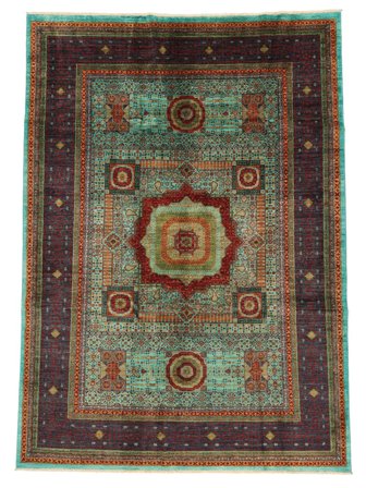 Handgeknoopt Mamluk Vloerkleed 205X284 Zwart/Bruin