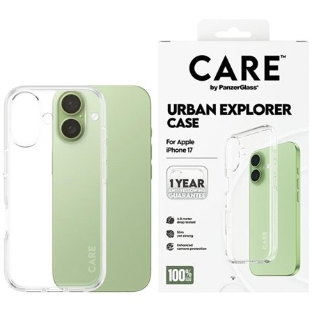 CARE by PanzerGlass Flagship Urban Explorer Case w. Clear Frame for iPhone 17 - läpinäkyvä