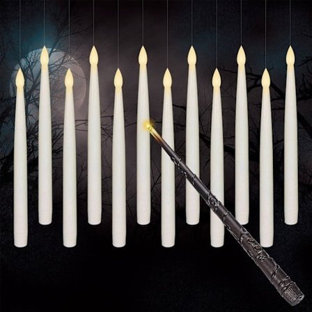Svävande LED-ljus med Trollstav – 12-pack