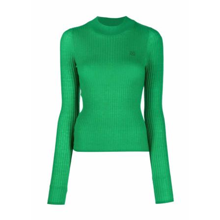 Pinko, Round-neck Knitwear Zielony, Kobieta, Rozmiar: S