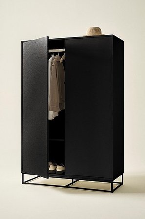 Jotex - Kledingkast Zwart Zwart - LYCKEBY - Koop Kledingkasten bij Jotex