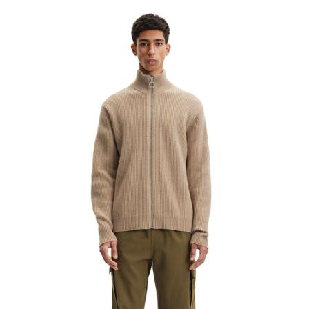 Samsøe Samsøe, Logan Zip Cardigan Beige, Heren, Maat:XL,Polyamide