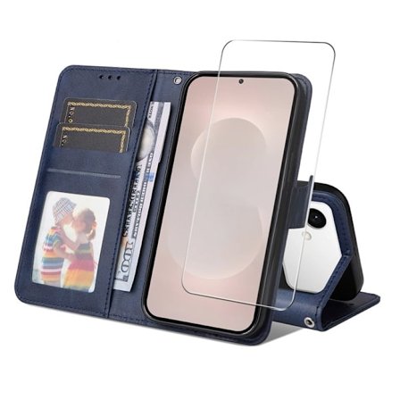 ENKAY Samsung Galaxy S26 Ultra Plånboksfodral Konstläder Ställ - Blå