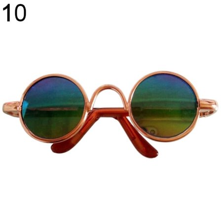 Søde runde stel Plys dukke briller 10 10