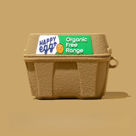 Søtt eggformet etui for airpods med eggdesign og glad ansikt - Lett, mykt deksel som beskytter mot fall, kompatibelt med airpods 1/2/3/4/Pro