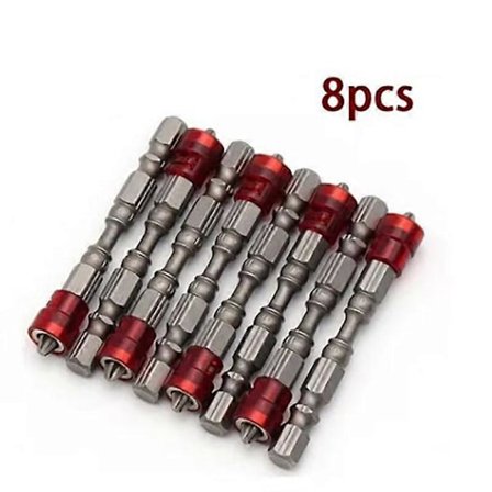 8 kpl Ruuvimeisselin Kärki Risti Magneettinen Liukumaton Kovametalli 6,2 mm Leveä S2 Ruuvimeisselin Kärkisarja