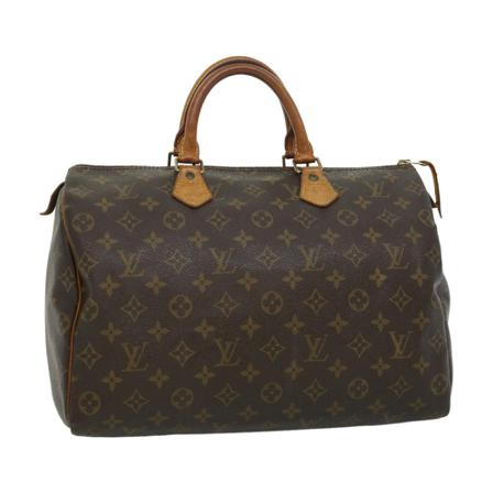 Louis Vuitton Vintage, Pre-owned Speedy 35 Monogram Handbag Bruin, Dames, Maat:ONE Size