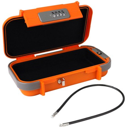 Reis trygt - Med 54 cm avtakbar kabel - Safe - Kombinasjonslås - Safe - Strandsafe - Bærbar safe - Mini safe - Safe - Med kombinasjonslås -