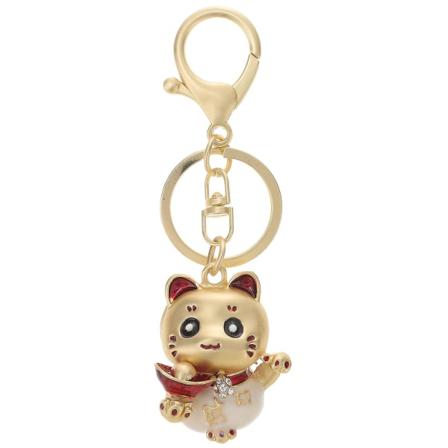 1kpl Kestävä Lucky Cat metalliseos Lovely Laukku Riipus Cat Key Decor Riipus koristelu avaimenperä auton lahjakassiin