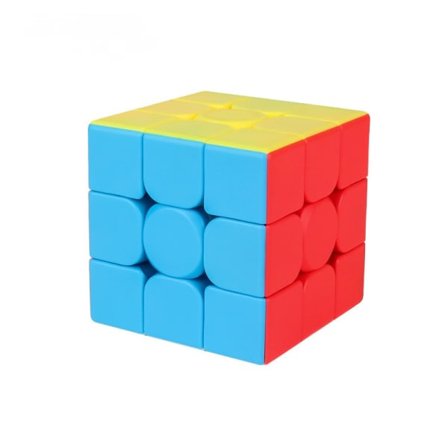 Speed Cube 3x3x3, Ingen klistermærker Cube Puzzle Fuld Størrelse 56mm