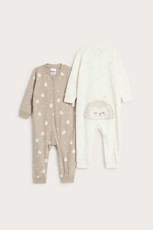 Kappahl | Pyjamas 2-pack med igelkottar | Beige