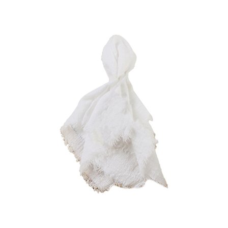 Bomullsplassmatte Dekorativ Vaskbar Myk Gjenbrukbar Spisestue Rustikk Gas Hanky Kjøkkenhåndkle for Gave - Hvit unik verdi