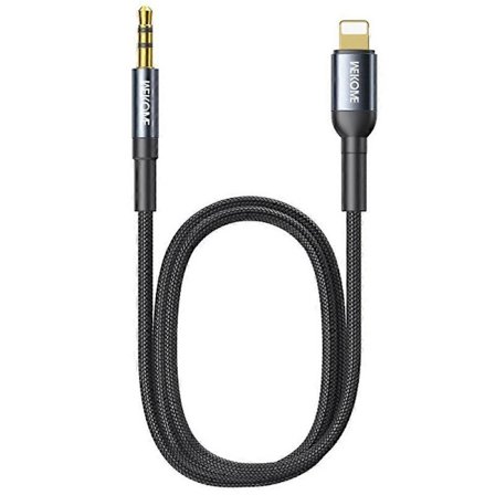 WDC-197 Geeker Lightning till 3,5 mm AUX Ljudadapterkabel/Konverterare med DAC-chip, 1,2 m längd