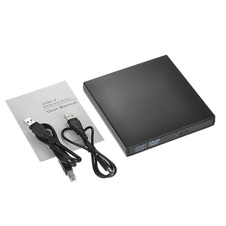 Ulkoinen CD DVD, Ulkoinen DVD-poltin USB2.0 Type-C:llä, Kannettava DVD-soitin Ulkoinen Optinen CD/VCD/-RW/ROM-asema PC:lle, Kannettavalle, Työpöydille
