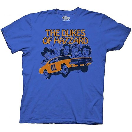 Dukes Of Hazzard Retro Illustration Royal Blue T-shirt