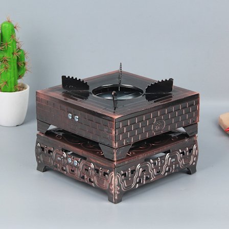 Alkoholbrännare i vintagekoppar - Bärbar brännare i rostfritt stål