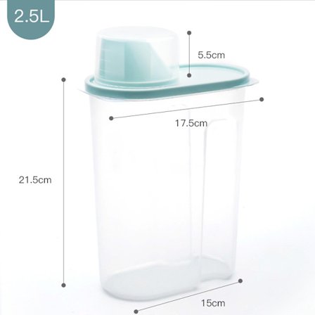 Tvättmedelsförvaringslåda med lock, plastburk, kreativ hushållsbehållare, speciallåda för tvättmedel, förvaringshink Nordisk Blå 2.5L-FX-