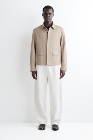 COS Relaxed Cotton Overshirt in Beige - Men