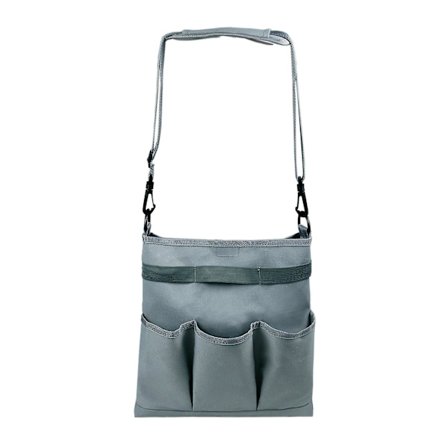 Hageverktøyveske Tote Organizer med crossbody-reim for beskjæring og maskinvare | Vanntett lerret, grønn - 30x32cm