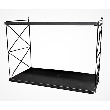 112 Shelf hylla med 2 breda hyllplan svart 450:-