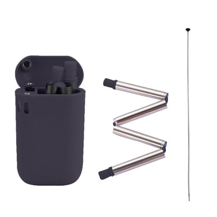 Vikbara sugrör i rostfritt stål, okrossbart dricksstrå i metall