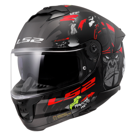 Umpikypärä LS2 FF808 Stream II Angry Monkey Matta musta/punainen S