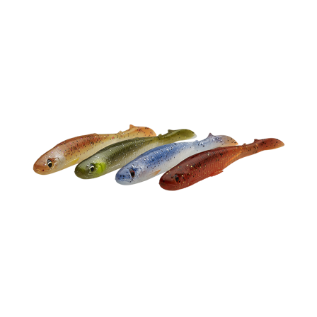 Savage Gear Slender Scoop Shad Clear Water Mix 4-pack 13cm 12g