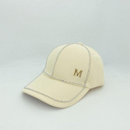 Rhinestone M Standard Wild Baseball Cap Dam